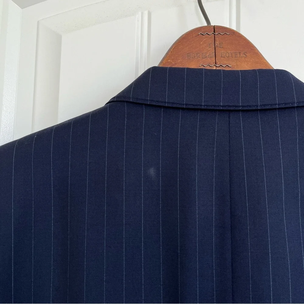 Peter Millar Men’s Navy Striped Jacket Blazer‎ Sport Coat 46T